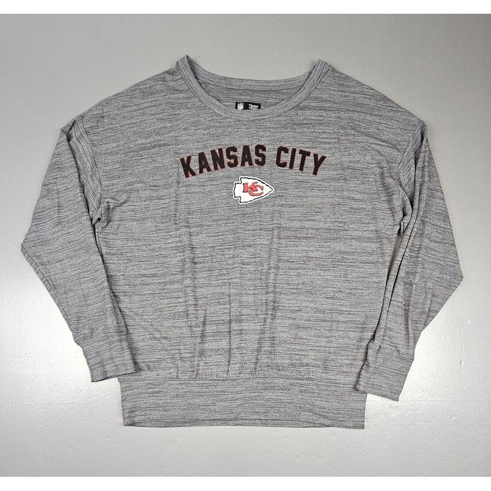 NFL Team Apparel Kansas‎ City Chiefs Sweatshirt Mens Medium. Grey Longsleeve